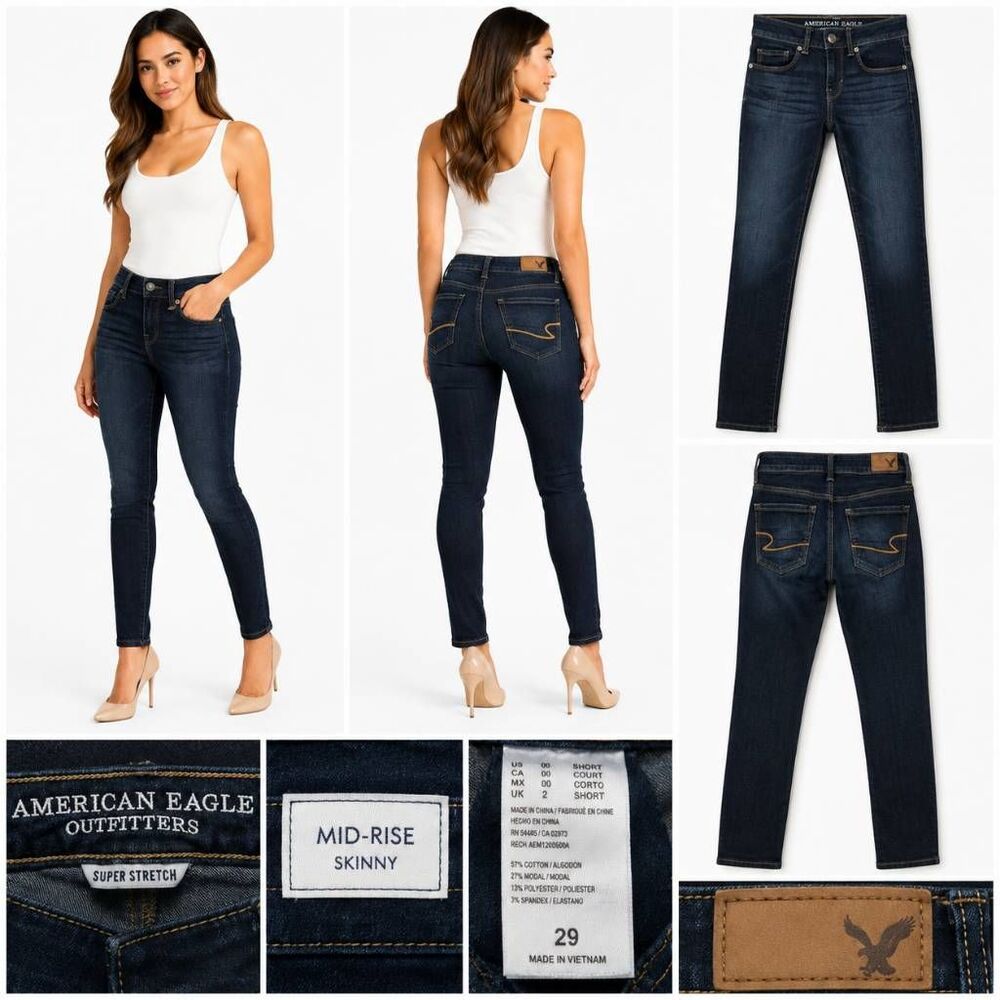 American Eagle Super Stretch Skinny Jeans 00 Short